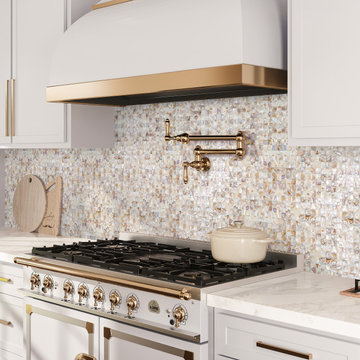 Seashell Dreams Square Mosaic Tile