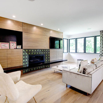 Glam Mid-Century Living Room