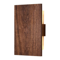 Tersus LED Wall Sconce, Wood: Walnut Wood: Walnut, Metal Plate: None
