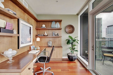 Inspiration for a contemporary home office remodel in Seattle