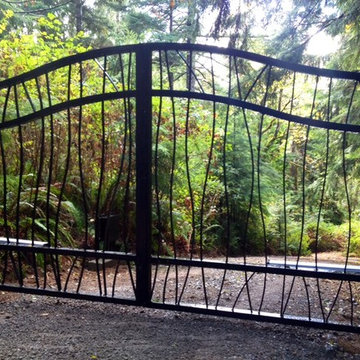 Custom Made Aluminum Double Swing Driveway Gate