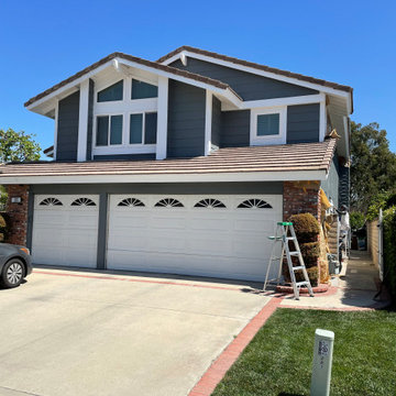 Blue house in Orange, California