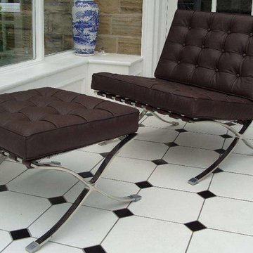 Barcelona Chair and Ottoman by Barcelona Designs