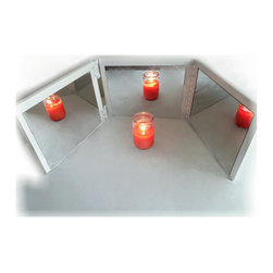 Tri-fold wall mirror and canvas - Products