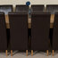 Kuba Chunky Oak Dining Table With 8 Montana Chairs, 220 cm, Brown Leather