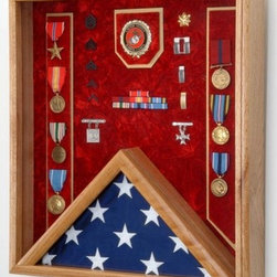 US Marine Corps Flag medal display case - Products