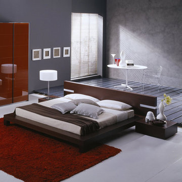 Rossetto Win Platform Bedroom Set - Modern Italian Furniture