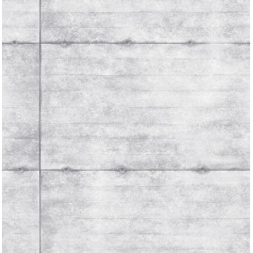 Smooth Concrete Gray Geometric Wallpaper, Bolt
