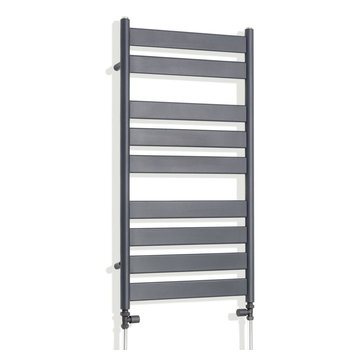 950 x 500 mm Anthracite Heated Flat Panel Towel Rail Radiator Central heating or