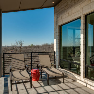 Milgard Black Fiberglass and Aluminum Windows and Doors - TX Lake House