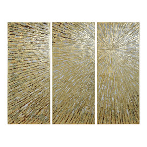 "Gold Waves" Textured Metallic Hand Painted by Martin ...