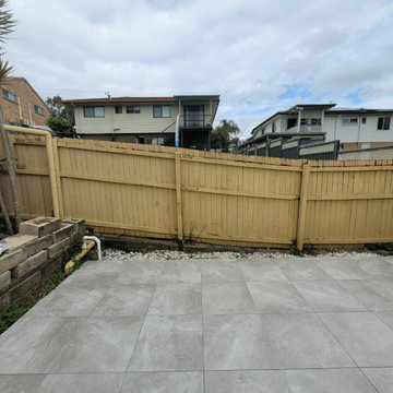 Poolside Upgrade: Old Fence Replaced with Lush Green Wall