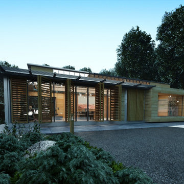 modern house from shipping contianer