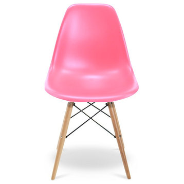 Eiffel Kids Chair With Wood, Pink