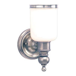 Hudson Valley - Chatham Antique Nickel One-Light Bath Fixture - Bathroom Vanity Lighting
