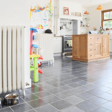 White cast iron radiator