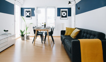 El piso azul petróleo