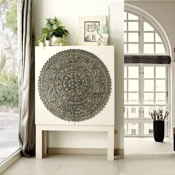Mueble botellero mandala