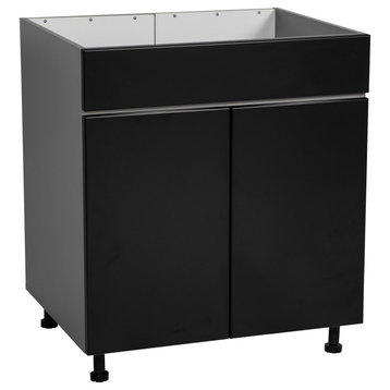 33 Sink Base Cabinets-High Double Door-with Black Matte door