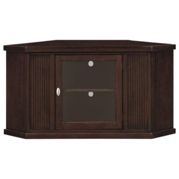Leick Furniture Riley Holliday 46" Solid Wood Corner TV Stand in Espresso