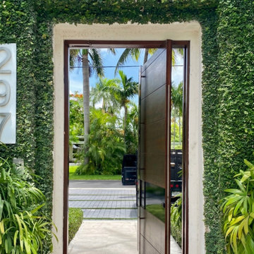 Tropical Contemporary Entry Door for Modern Pinacrest Home