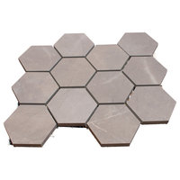 Luxury Amani Bronze 9"x11" 12 Dot Hexagon Mosaic Rectified/Polished
