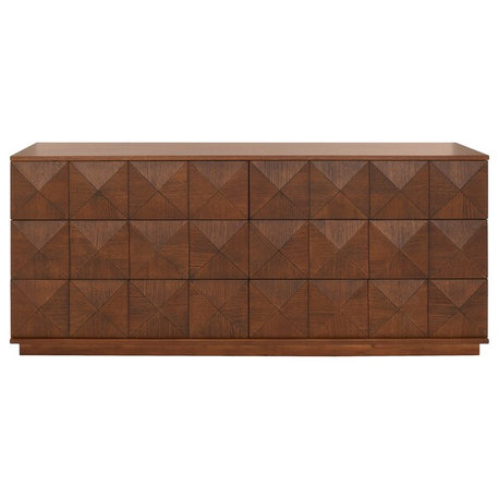 Safavieh Couture Patty 6 Drawer Dresser, Walnut