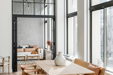 Inspiration for a contemporary dining room remodel in New York