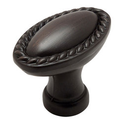 Cosmas - Cabinet Oval Oblong Knob, Oil Rubbed Bronze, Set of 10 - Cabinet And Drawer Knobs