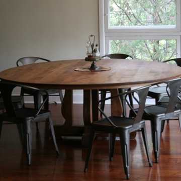 Large round dining table