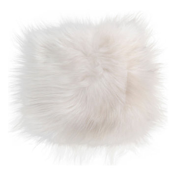 Natural 100% Icelandic Sheepskin Fur Seat Cover,, 15''x15'', White