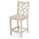 POLYWOOD - Polywood Chippendale Counter Side Chair, Sand - This counter height chair adds a bit of height to the elegant Chippendale style. POLYWOOD furniture is constructed of solid POLYWOOD lumber that's available in a variety of attractive, fade-resistant colors. It won't splinter, crack, chip, peel or rot and it never needs to be painted, stained or waterproofed. It's also designed to withstand nature's elements as well as to resist stains, corrosive substances, salt spray and other environmental stresses. Best of all, POLYWOOD furniture is made in the USA and backed by a 20-year warranty.