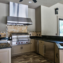 Outdoor Kitchen And Living Room