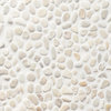 Countryside Micropebbles 11.81"x11.81" Natural Stone Mosaic Tile, White
