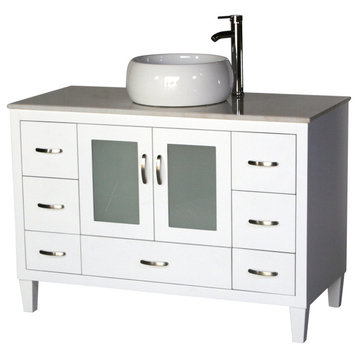 46-Inch Contemporary Style Single Sink Bathroom Vanity Model 2292-W