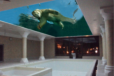 Inspiration for a modern pool remodel in Calgary