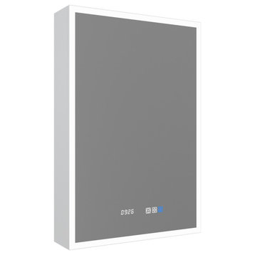 ExBrite LED  Medicine Cabinet Recessed or Surface with Clock, 20" X 30"\R