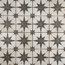 SomerTile 17.63"x17.63" Kings Star Ceramic Floor and Wall Tile, Case of 5, Nero