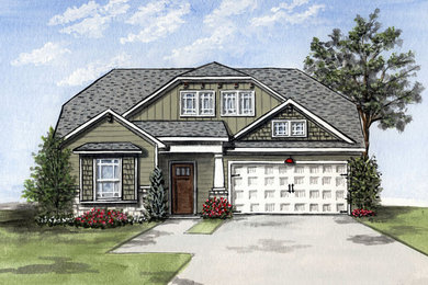 Inspiration for a craftsman exterior home remodel in Dallas