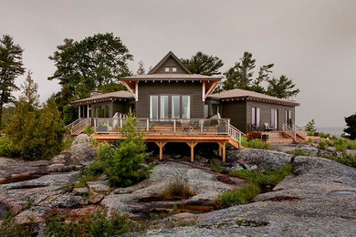 Inspiration for a coastal home design remodel in Toronto