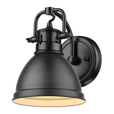 Golden Lighting 3602-BA1-BLK Duncan 1 Light 9" Tall Bathroom - Black / Matte