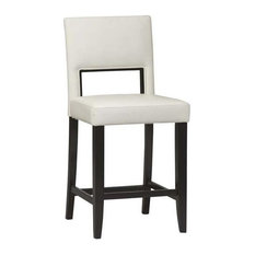 Linon Home Decor Products - 24" Faux Leather Counter Stool With Vinyl Seat - Bar Stools and Counter Stools