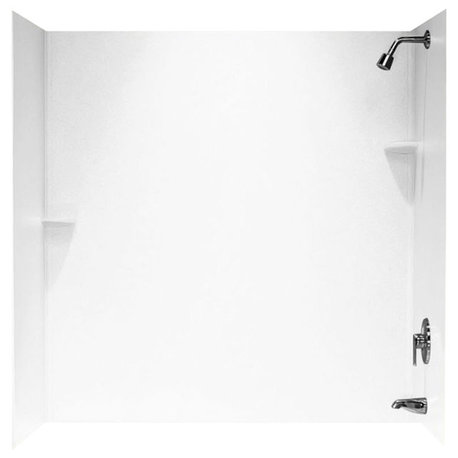Swan 30x60x72 Solid Surface Bathtub Wall Kit, Ice