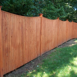 Solid Board Cedar Fence - Home Fencing And Gates