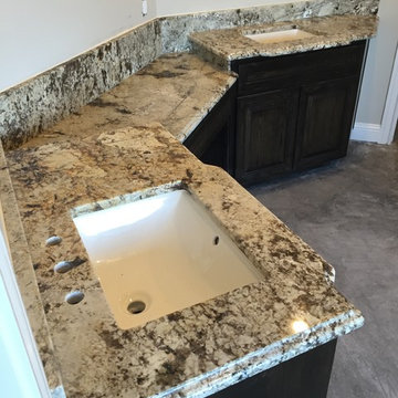 "Copenhagen" Granite Kitchen and Bathroom with "Titanium" Granite Bathrooms