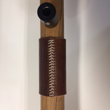 Overlapped Leather wrapped handrail