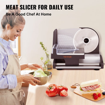 VEVOR 7.5" Commercial Meat Slicer 200W Electric Deli Slicer for Meat Veggie