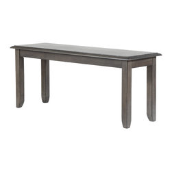 Sunset Trading - Dining Bench in Weathered Gray Finish - Dining Benches