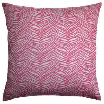 The Pillow Collection Pink Vestal Throw Pillow Cover, 22"x22"