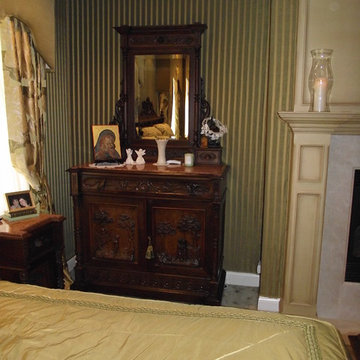Master Bedroom with upholstered walls